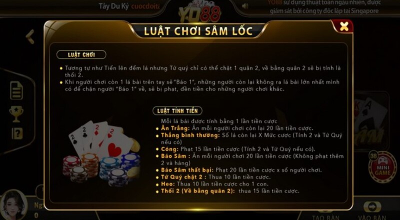 Trải Nghiệm Bài Sâm Yo88 Siêu Vui, Thưởng Hấp Dẫn 2 Quy tắc đánh Sâm Yo88 chi tiết nhất